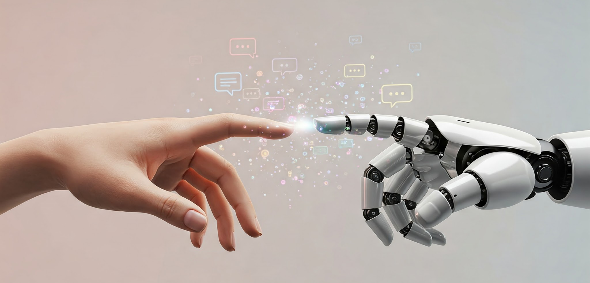 Symbolic picture of an automation interfacing with a human