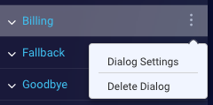 The Dialog Settings menu option