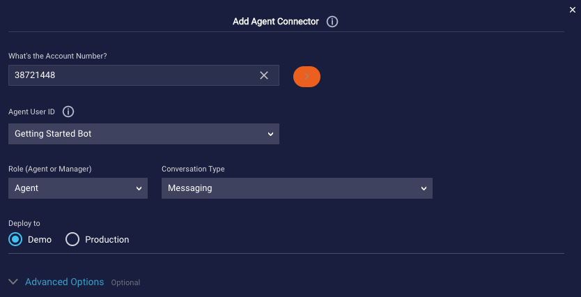 The Add Agent Connector window