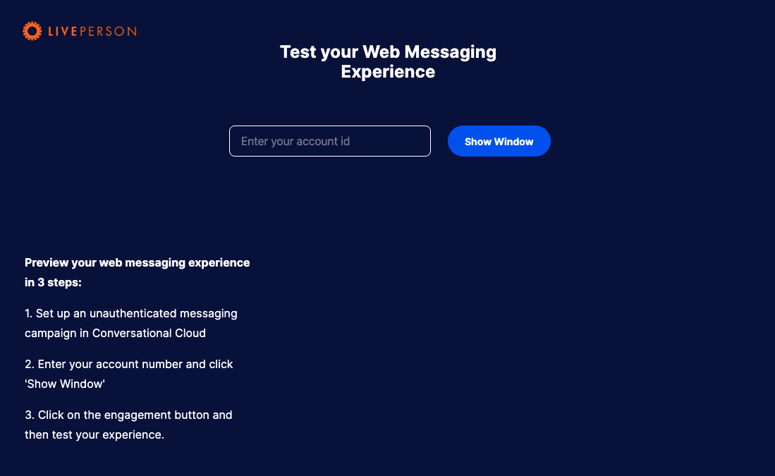 The Messaging test page