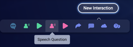 The Speech question interaction menu option on the menu