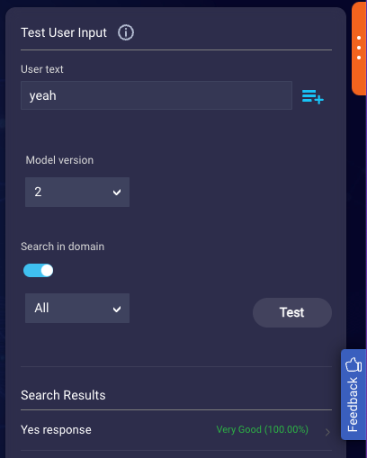 Testing Yes responses in the tool