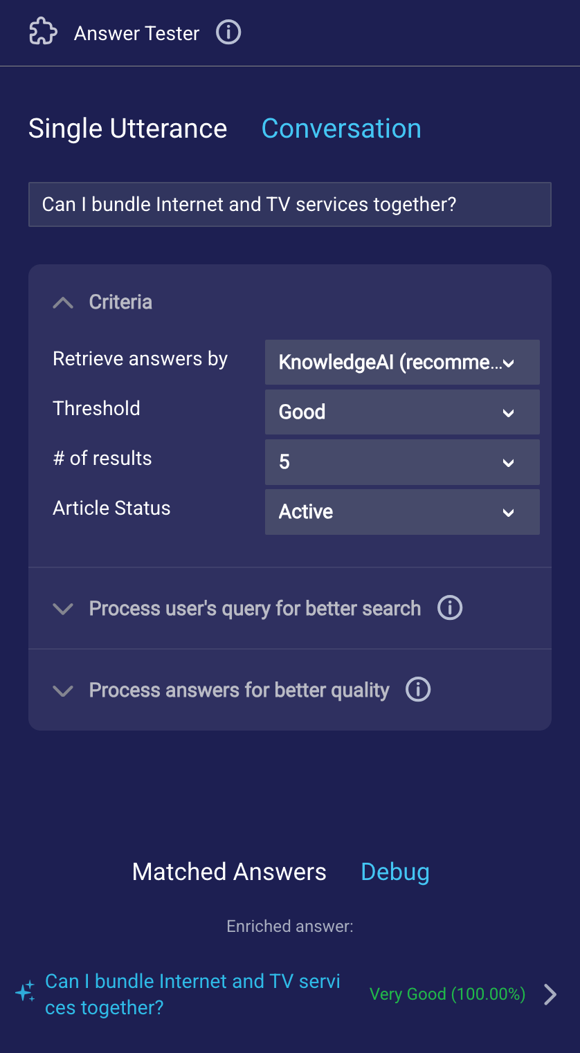 The Answer Tester tool