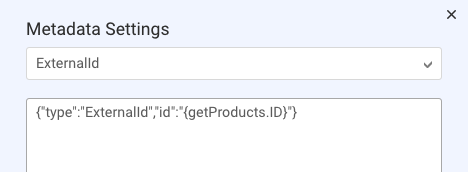 Referencing a custom data field in an API integration in the metadata