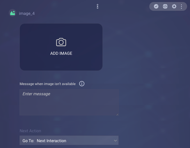 The default configuration of the Image interaction