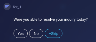 The Skip option you can turn on to make a survey question optional