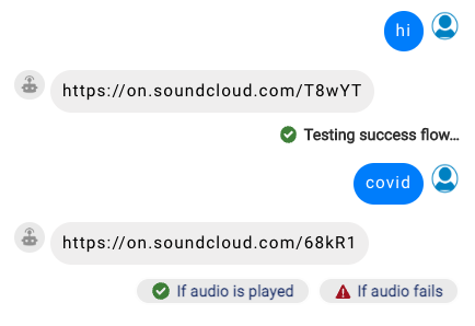 Another example of previewing an Audio question in the Preview tool