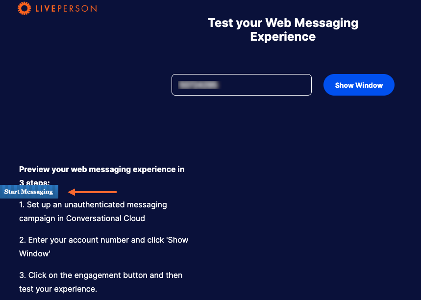 The Messaging test page