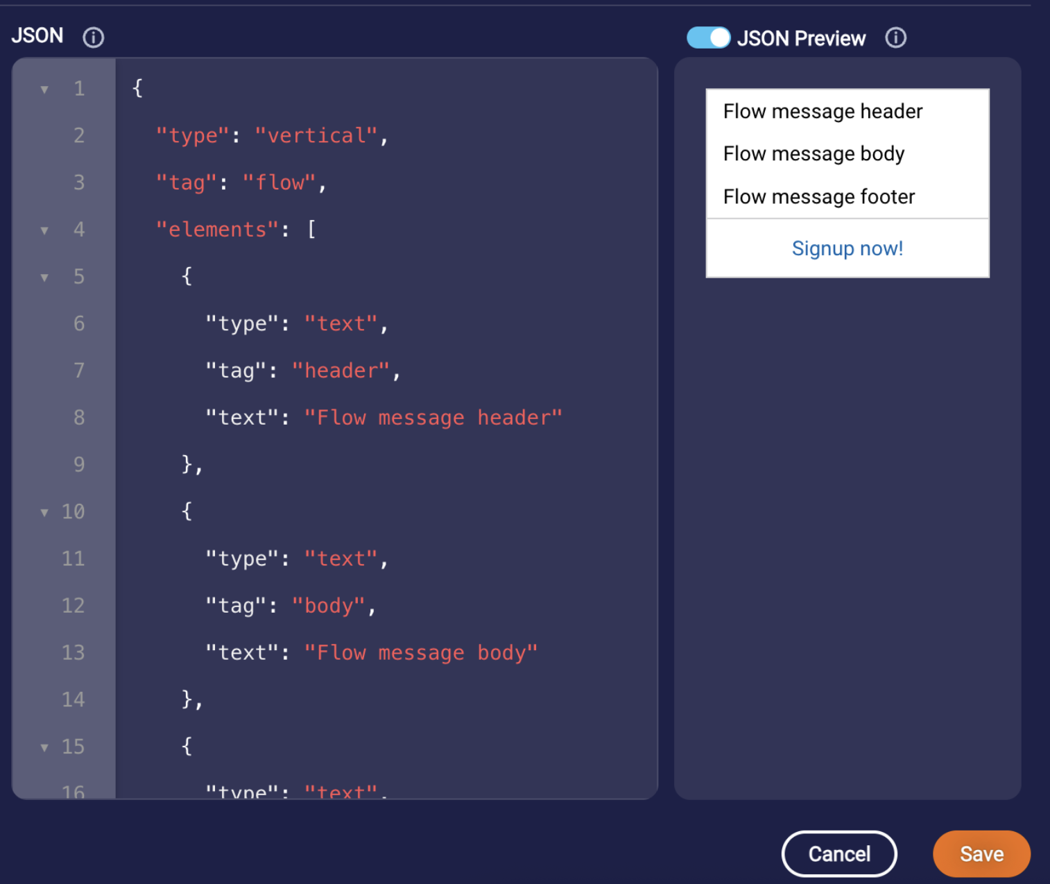 WhatsApp Bot Flows Example Preview