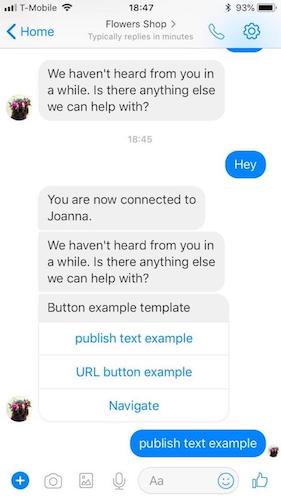 Facebook Messenger Templates Button Template Liveperson Developers