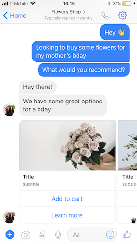 Facebook Messenger Templates Carousel Template Liveperson Developers