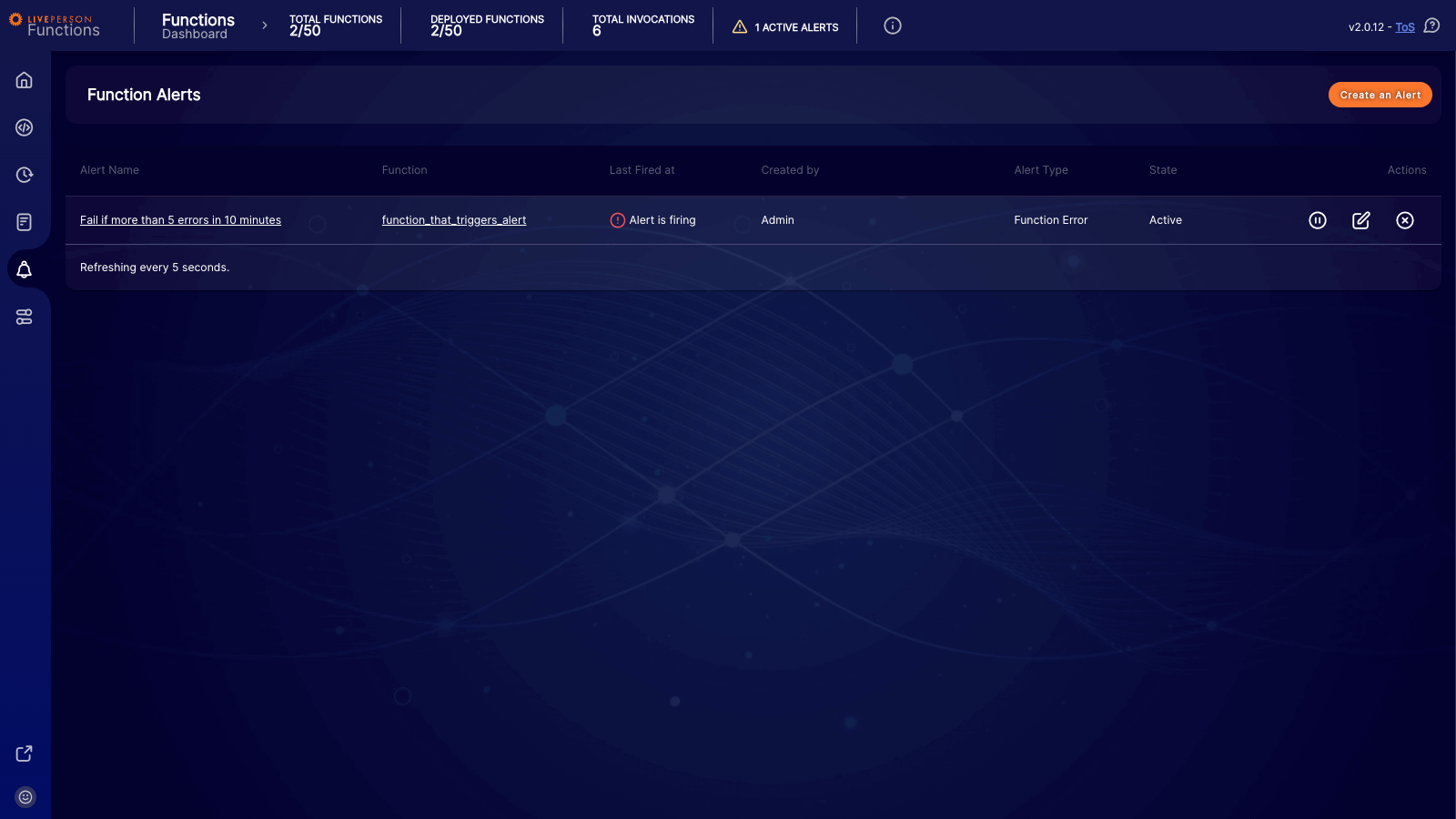 Functions: Active Alert