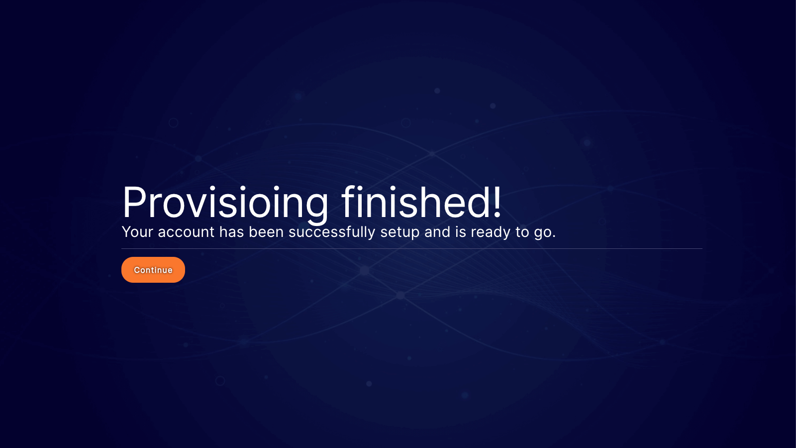 Functions: Provision Finished