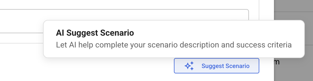 The Suggest Scenario button